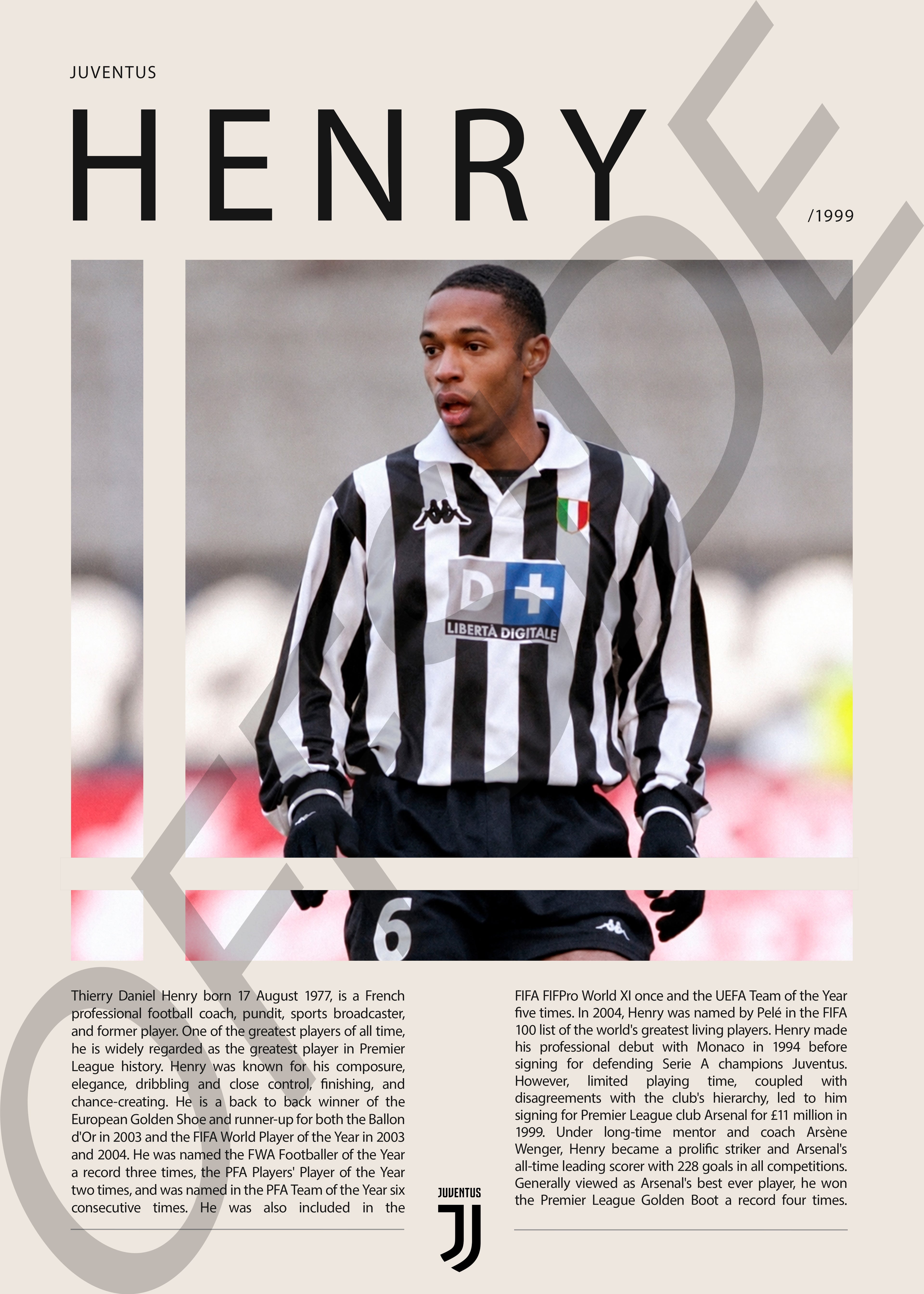 Thierry Henry "Titi" en Juventus Temporada 1999