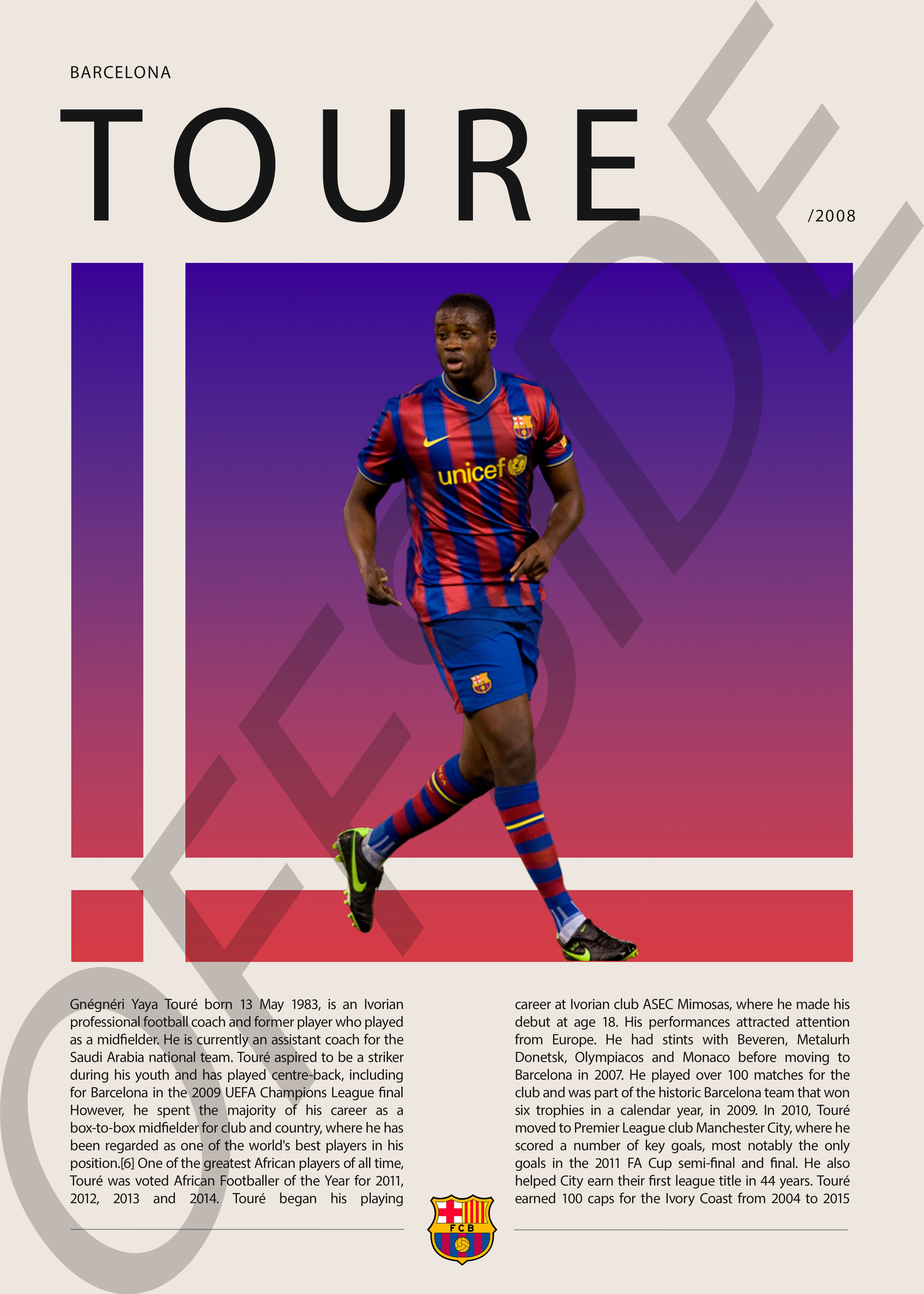 Yaya Toure "Yaya" en Barcelona Temporada 2008