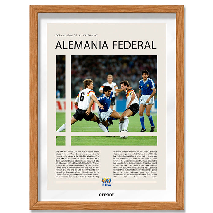 Alemania Campeona del Mundo Italia 1990 - marco madera