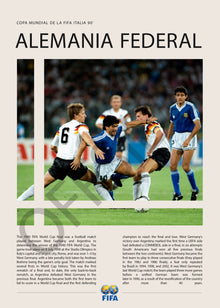 Alemania Campeona del Mundo Italia 1990 - detalle del diseño