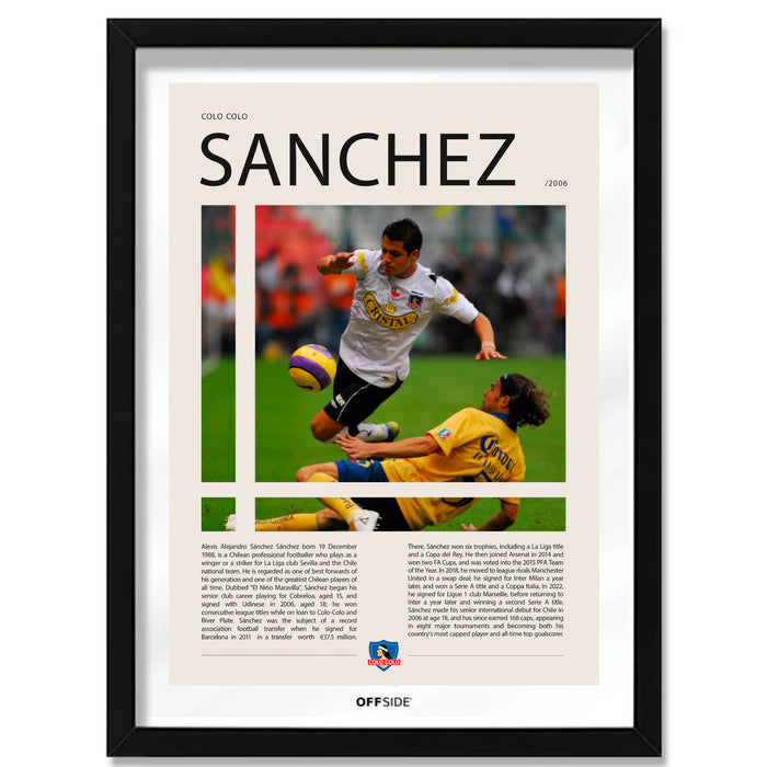 Alexis Sánchez El Niño Maravilla en Colo Colo Temporada 2006 - marco negro