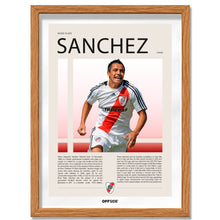 Alexis Sánchez El Niño Maravilla en River Plate Temporada 2008 - marco madera