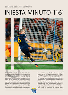 Andrés Iniesta Gol en la Final Sudáfrica 2010 - detalle del diseño