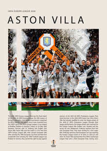 Aston Villa Campeón Europa League 2026 - detalle del diseño