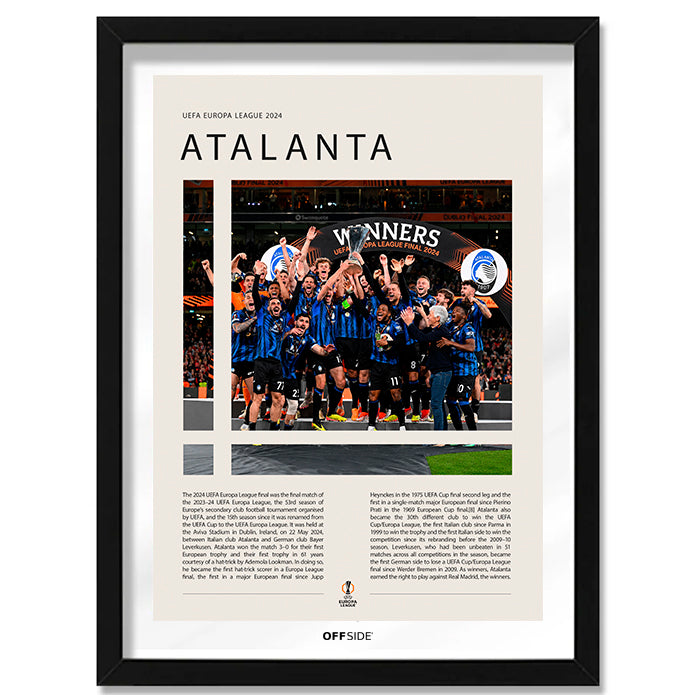 Atalanta Campeón Europa League 2024 - marco negro