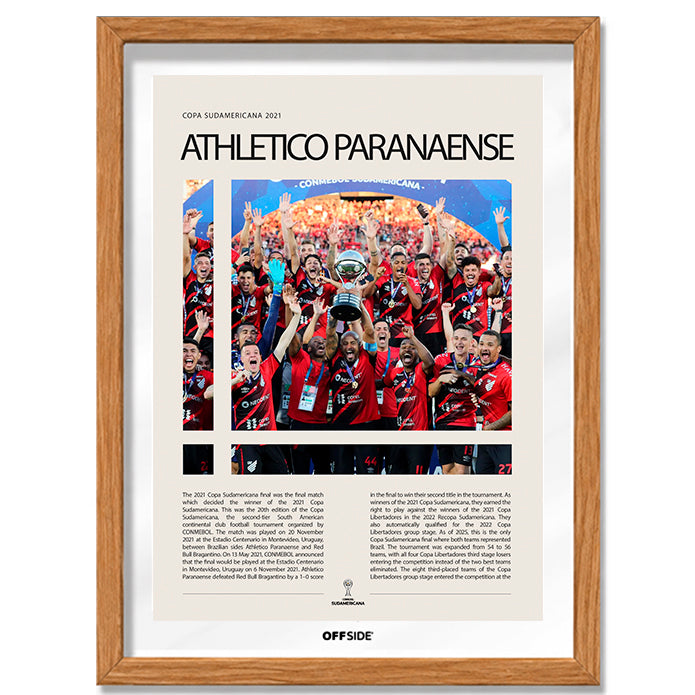Athletico Paranaense Campeón Copa Sudamericana 2021 - marco madera