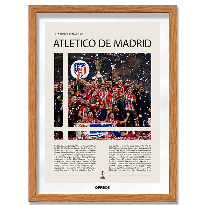 Atlético de Madrid Campeón Europa League 2018 - marco madera
