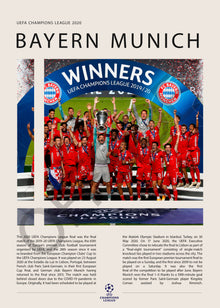 Bayern Múnich Campeón Champions League 2020 - detalle del diseño