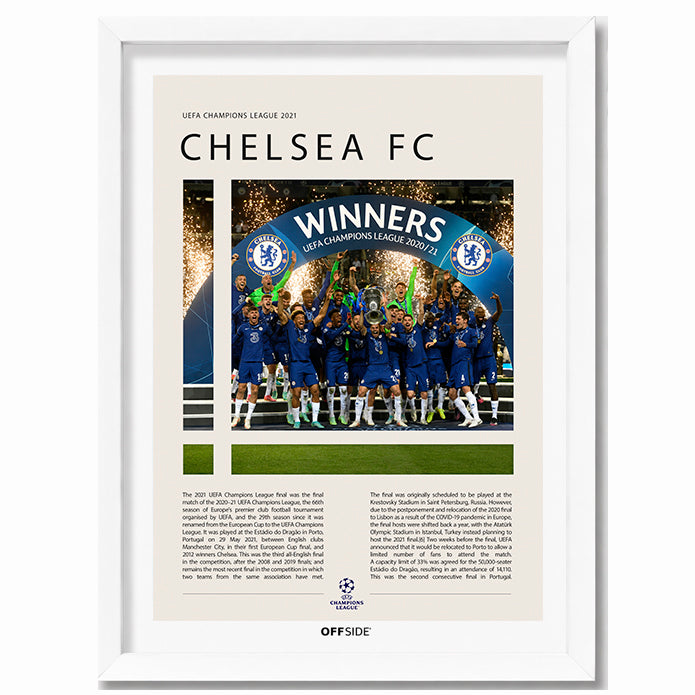 Chelsea FC Campeón Champions League 2021 - marco blanco