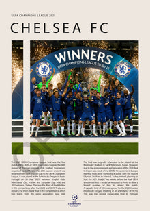 Chelsea FC Campeón Champions League 2021 - detalle del diseño