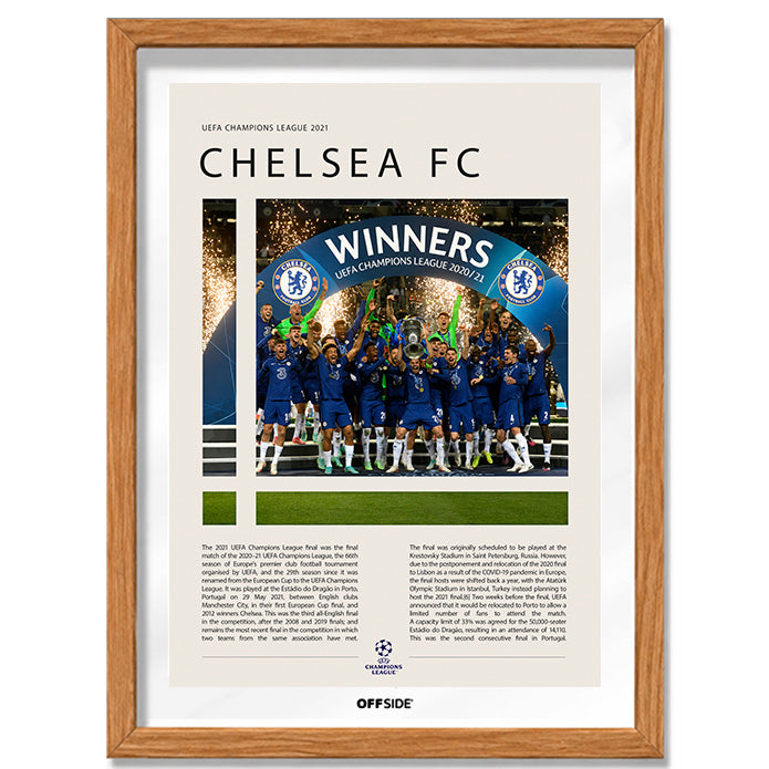 Chelsea FC Campeón Champions League 2021 - marco madera