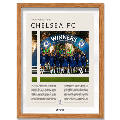 Chelsea FC Campeón Champions League 2021 - marco madera