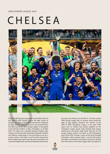 Chelsea FC Campeón Europa League 2019 - detalle del diseño