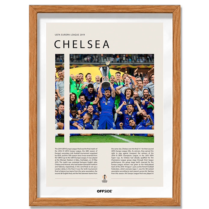 Chelsea FC Campeón Europa League 2019 - marco madera