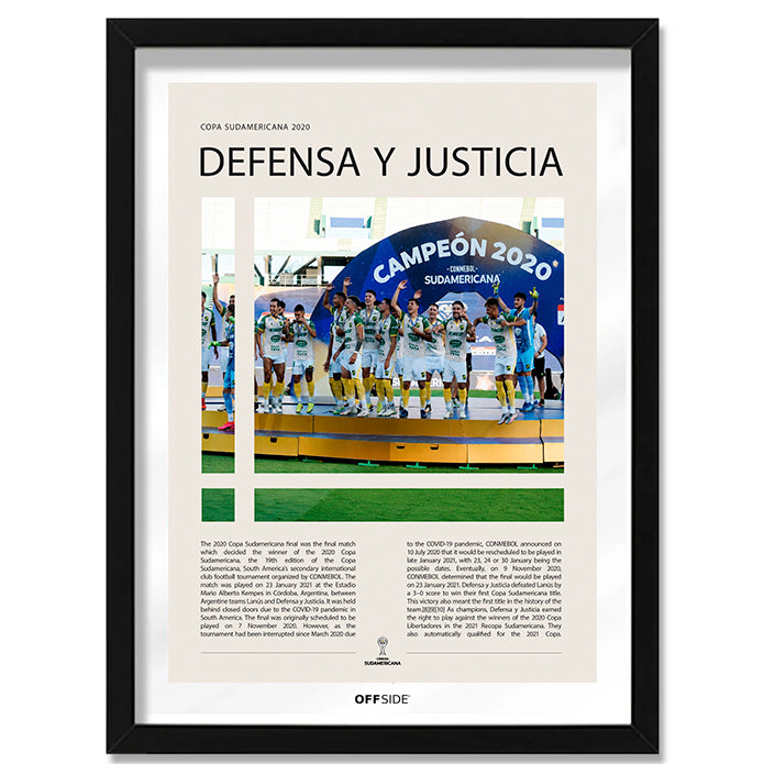 Defensa y Justicia Campeón Copa Sudamericana 2020 - marco negro