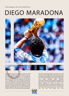 Diego Maradona Campeón del Mundo México 1986 - detalle del diseño