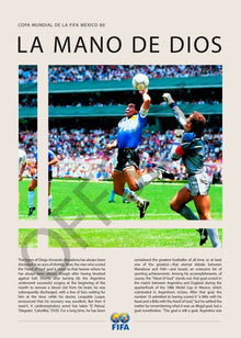 Diego Maradona La Mano de Dios México 1986 - detalle del diseño