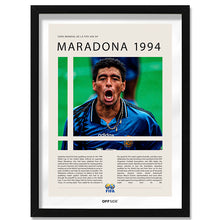 Diego Maradona Último Mundial Estados Unidos 1994 - marco negro