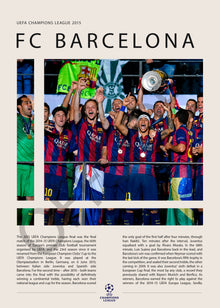 FC Barcelona Campeón Champions League 2015 - detalle del diseño