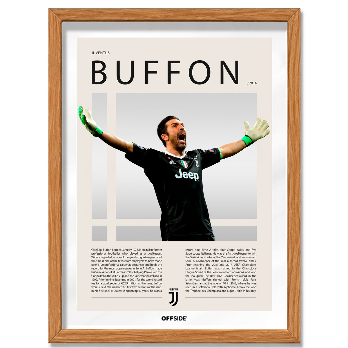 Gianluigi Buffon Gigi en Juventus Temporada 2016 - marco madera