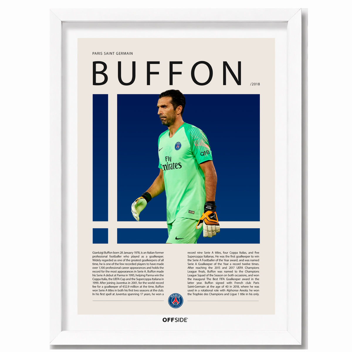 Gianluigi Buffon Gigi en PSG Temporada 2018 - marco blanco