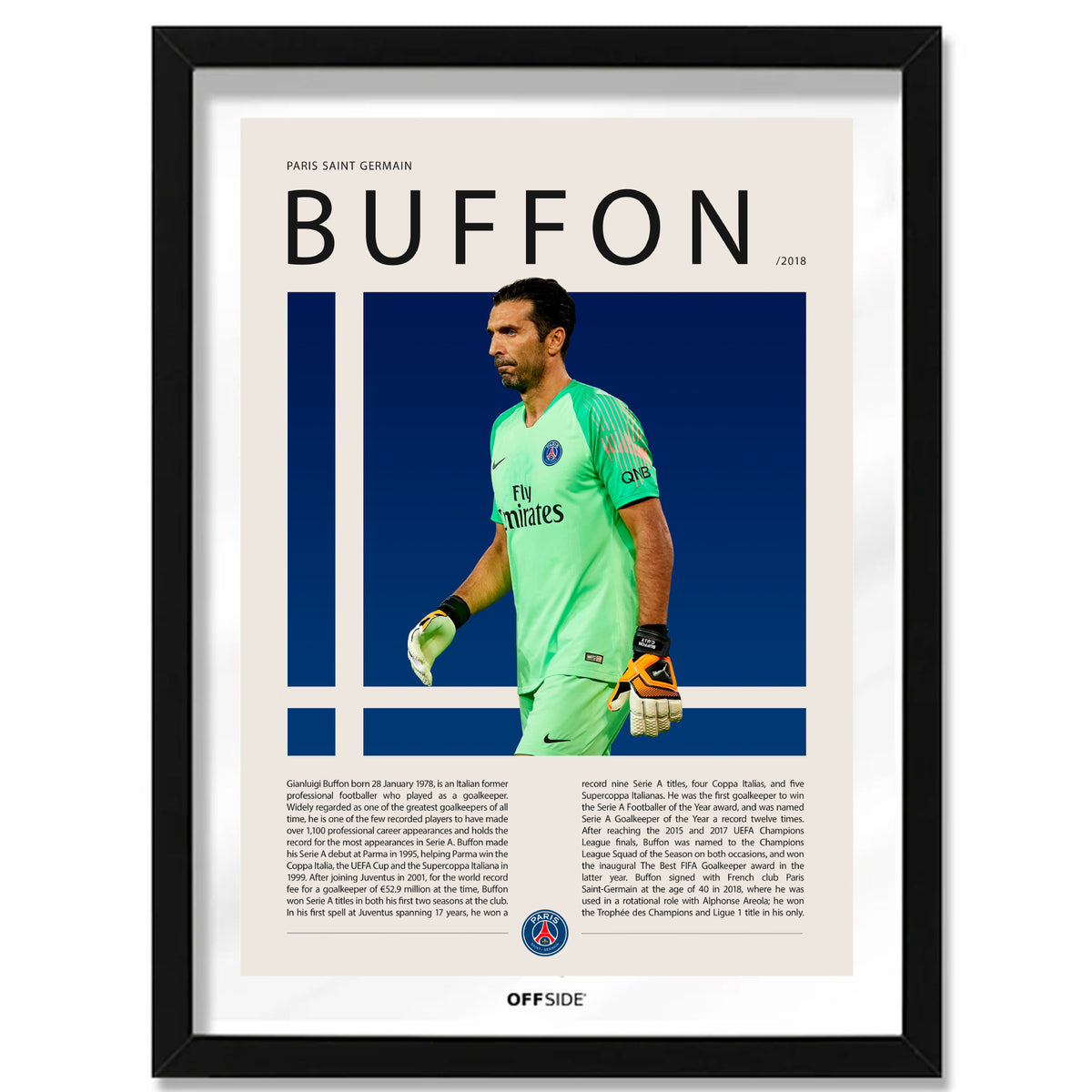 Gianluigi Buffon Gigi en PSG Temporada 2018 - marco negro