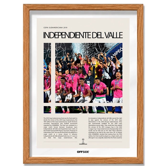Independiente del Valle Campeón Copa Sudamericana 2019 - marco madera