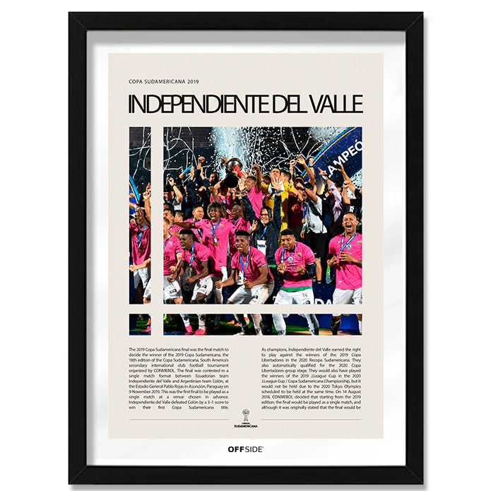 Independiente del Valle Campeón Copa Sudamericana 2019 - marco negro