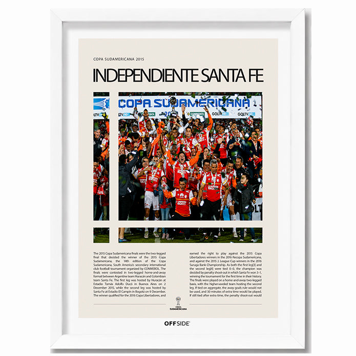 Independiente Santa Fe Campeón Copa Sudamericana 2015 - marco blanco