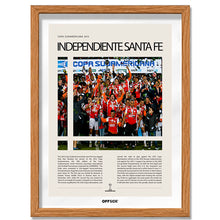 Independiente Santa Fe Campeón Copa Sudamericana 2015 - marco madera