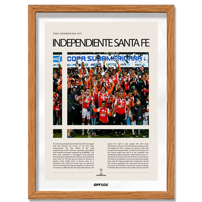 Independiente Santa Fe Campeón Copa Sudamericana 2015 - marco madera