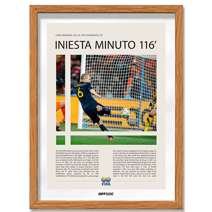 Andrés Iniesta Gol en la Final Sudáfrica 2010 - marco madera