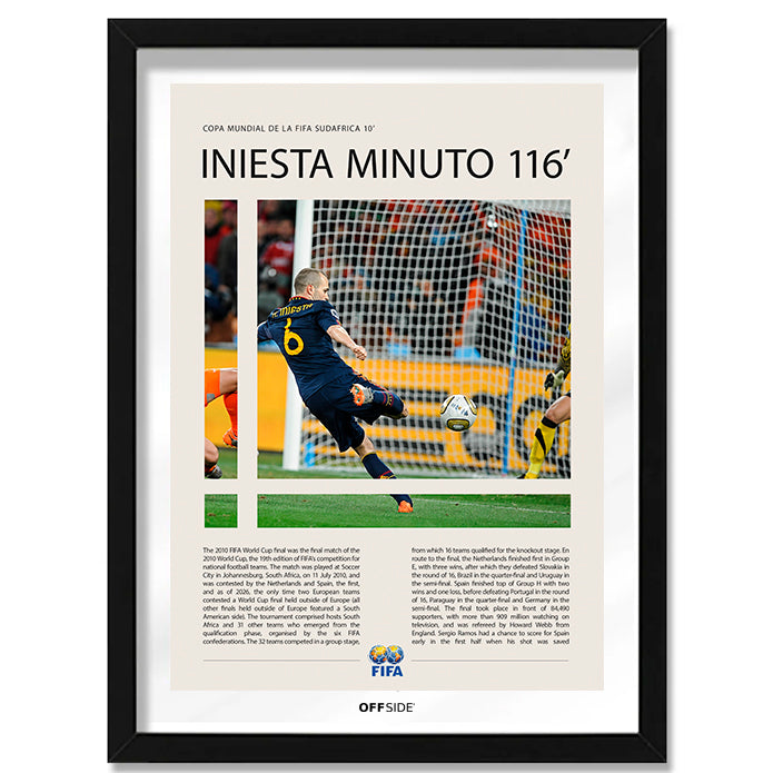 Andrés Iniesta Gol en la Final Sudáfrica 2010 - marco negro