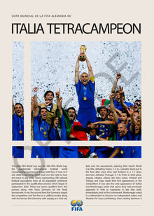 Italia Campeona del Mundo Alemania 2006 - detalle del diseño