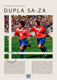 Iván Zamorano y Marcelo Salas Mundial Francia 1998 - detalle del diseño