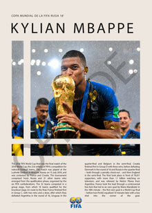 Kylian Mbappé Campeón del Mundo Rusia 2018 - detalle del diseño