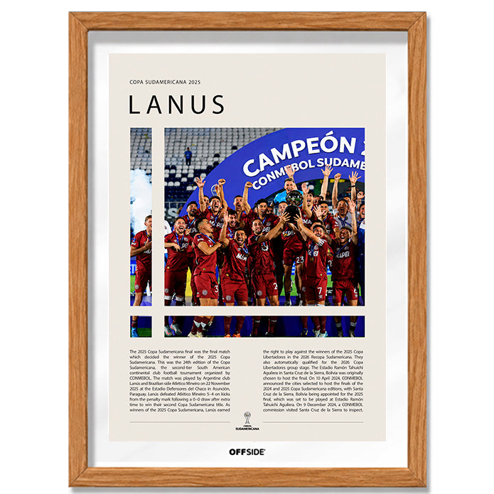 Lanús Campeón Copa Sudamericana 2025 - marco madera
