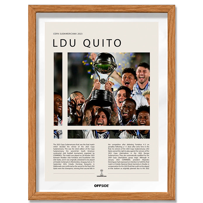 LDU Quito Campeón Copa Sudamericana 2023 - marco madera