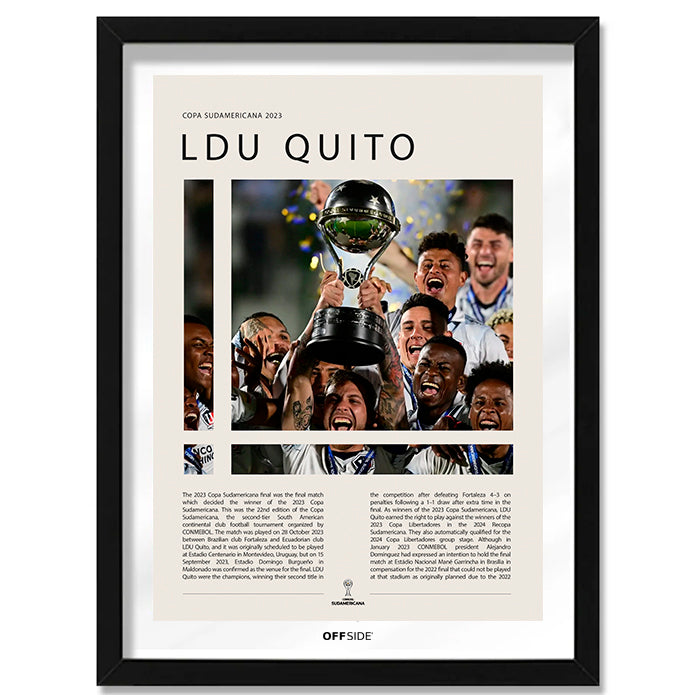 LDU Quito Campeón Copa Sudamericana 2023 - marco negro