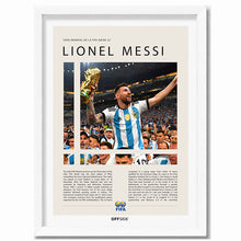 Lionel Messi Campeón del Mundo Qatar 2022 - marco blanco