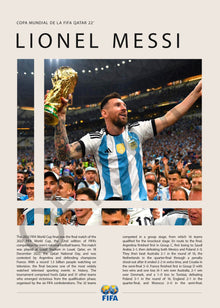Lionel Messi Campeón del Mundo Qatar 2022 - detalle del diseño