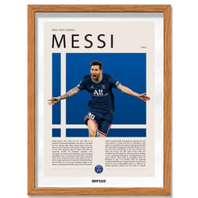 Lionel Messi La Pulga en PSG Temporada 2022 - marco madera