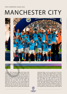 Manchester City Campeón Champions League 2023 - detalle del diseño