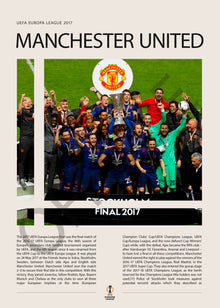 Manchester United Campeón Europa League 2017 - detalle del diseño