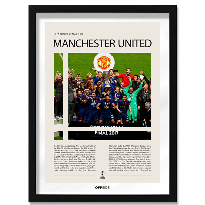 Manchester United Campeón Europa League 2017 - marco negro