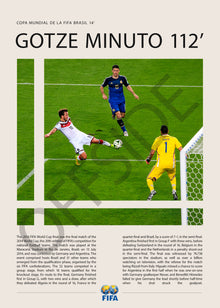 Mario Götze Gol en la Final Brasil 2014 - detalle del diseño