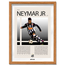 Neymar Jr Ney en Santos Temporada 2009 Camiseta Alternativa - marco madera
