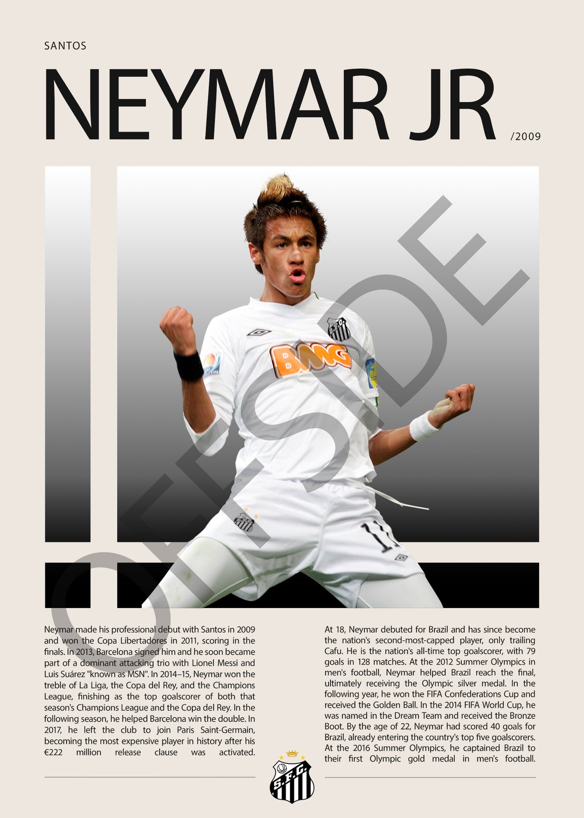 Neymar Jr Ney en Santos Temporada 2009 - vista con marca de agua