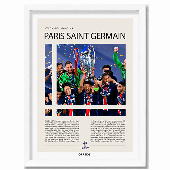 Paris Saint-Germain Campeón Champions League 2025 - marco blanco