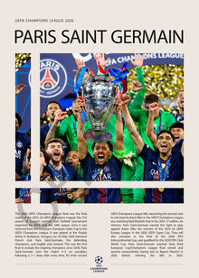Paris Saint-Germain Campeón Champions League 2026 - detalle del diseño